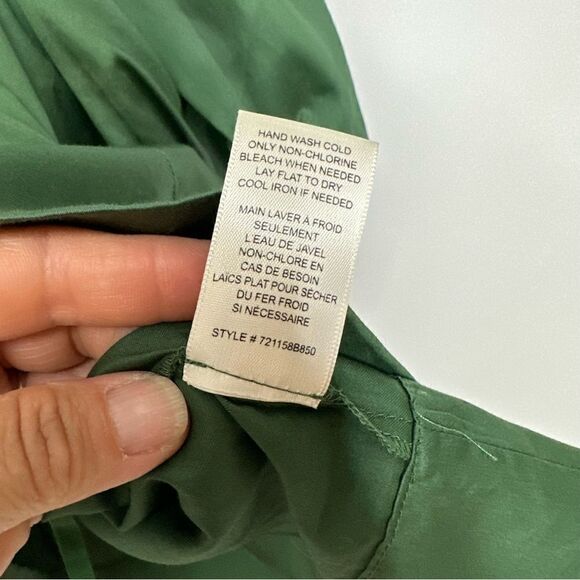 Rebecca Taylor Babydoll Top Puff Tulip Sleeve Emerald Green Size 2 - Picture 10 of 10